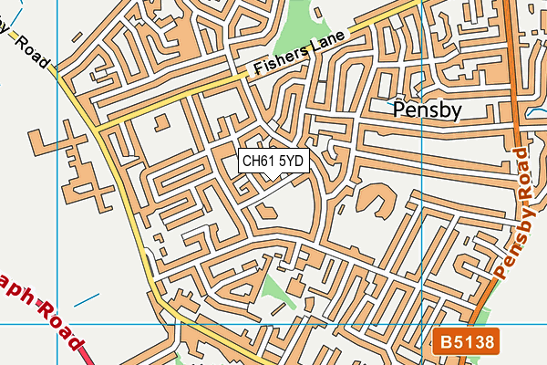 Ladymount Catholic Primary School map (CH61 5YD) - OS VectorMap District (Ordnance Survey)