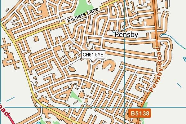 CH61 5YE map - OS VectorMap District (Ordnance Survey)