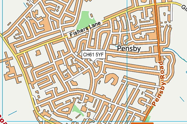 CH61 5YF map - OS VectorMap District (Ordnance Survey)