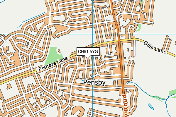 CH61 5YG map - OS VectorMap District (Ordnance Survey)