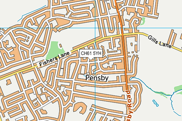 CH61 5YH map - OS VectorMap District (Ordnance Survey)