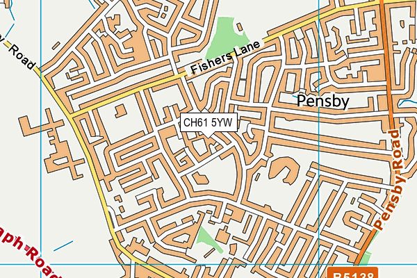 CH61 5YW map - OS VectorMap District (Ordnance Survey)