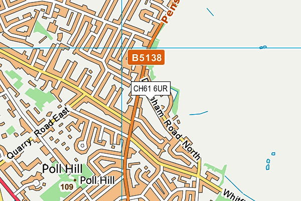 CH61 6UR map - OS VectorMap District (Ordnance Survey)