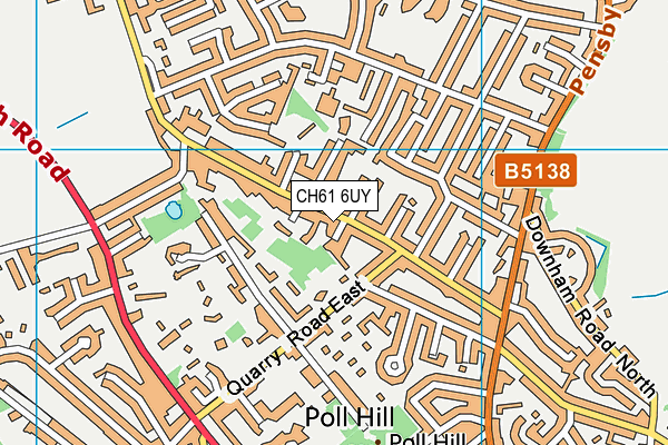 CH61 6UY map - OS VectorMap District (Ordnance Survey)