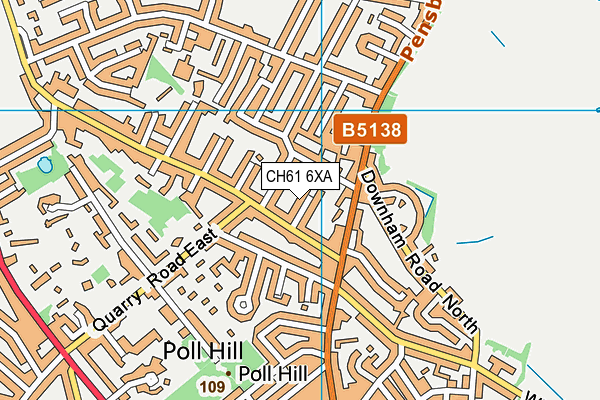 CH61 6XA map - OS VectorMap District (Ordnance Survey)