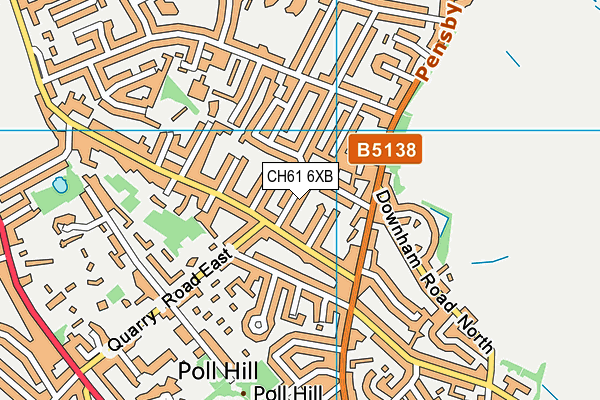 CH61 6XB map - OS VectorMap District (Ordnance Survey)