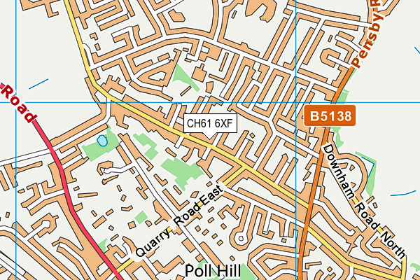 CH61 6XF map - OS VectorMap District (Ordnance Survey)