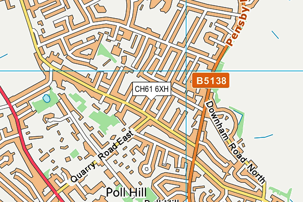 CH61 6XH map - OS VectorMap District (Ordnance Survey)