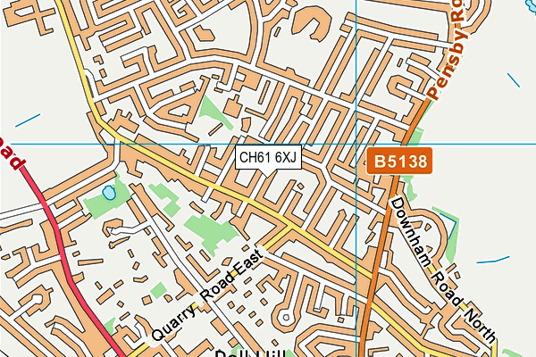 CH61 6XJ map - OS VectorMap District (Ordnance Survey)