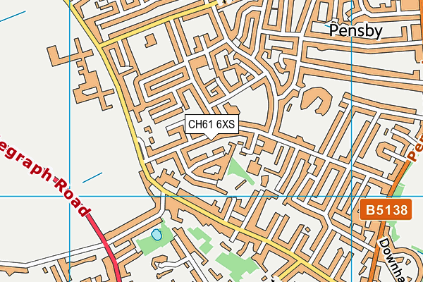 CH61 6XS map - OS VectorMap District (Ordnance Survey)