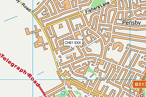 CH61 6XX map - OS VectorMap District (Ordnance Survey)