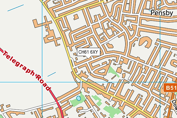 CH61 6XY map - OS VectorMap District (Ordnance Survey)