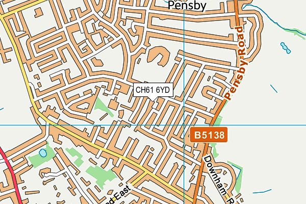 CH61 6YD map - OS VectorMap District (Ordnance Survey)