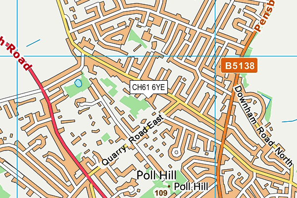 CH61 6YE map - OS VectorMap District (Ordnance Survey)