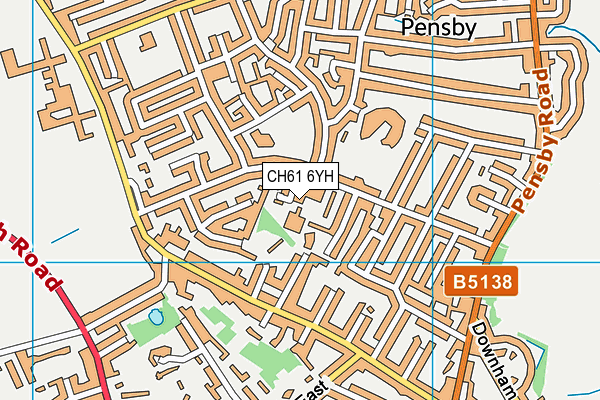 CH61 6YH map - OS VectorMap District (Ordnance Survey)