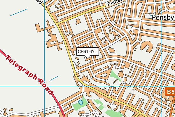CH61 6YL map - OS VectorMap District (Ordnance Survey)