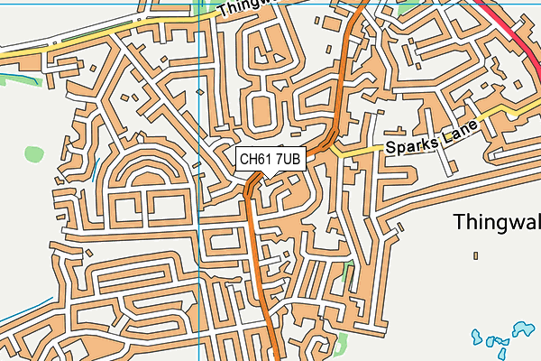 CH61 7UB map - OS VectorMap District (Ordnance Survey)