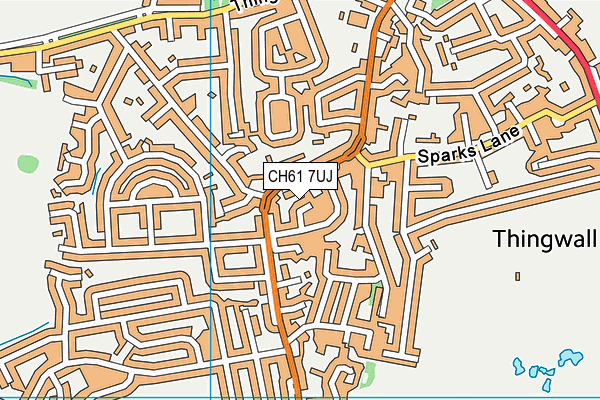 CH61 7UJ map - OS VectorMap District (Ordnance Survey)