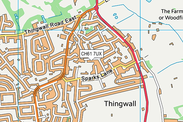 CH61 7UX map - OS VectorMap District (Ordnance Survey)