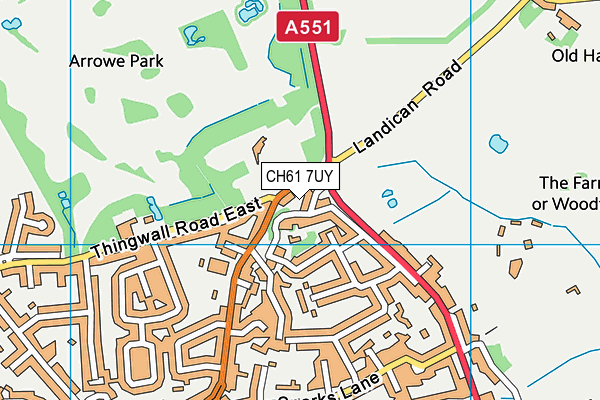 CH61 7UY map - OS VectorMap District (Ordnance Survey)