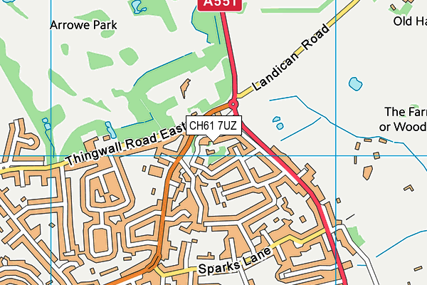 CH61 7UZ map - OS VectorMap District (Ordnance Survey)