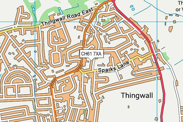 CH61 7XA map - OS VectorMap District (Ordnance Survey)