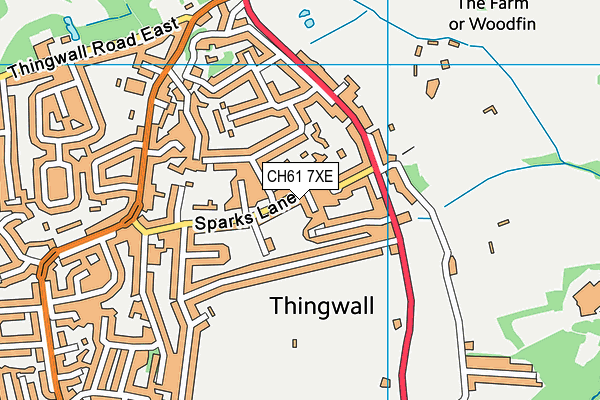 CH61 7XE map - OS VectorMap District (Ordnance Survey)