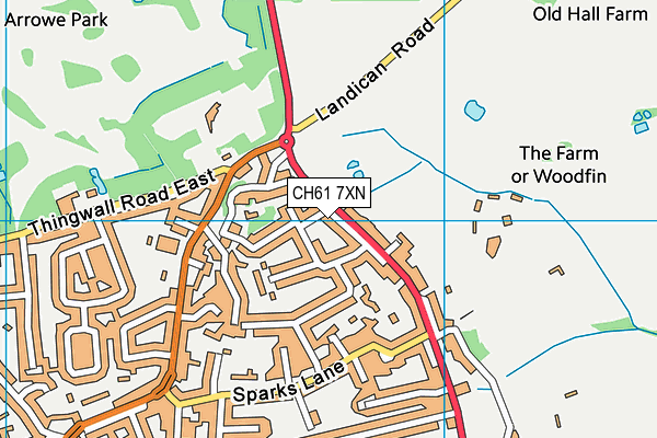 CH61 7XN map - OS VectorMap District (Ordnance Survey)