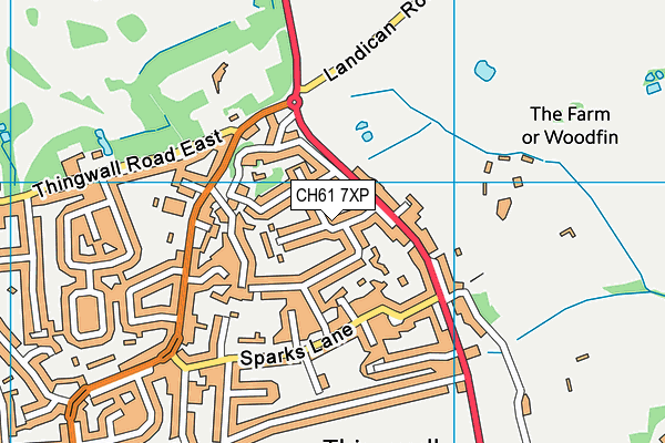 CH61 7XP map - OS VectorMap District (Ordnance Survey)