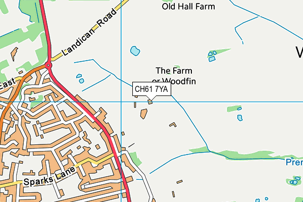 CH61 7YA map - OS VectorMap District (Ordnance Survey)