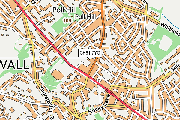 CH61 7YG map - OS VectorMap District (Ordnance Survey)