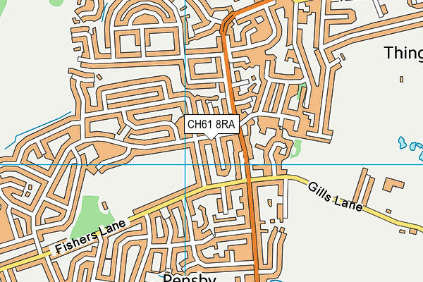CH61 8RA map - OS VectorMap District (Ordnance Survey)