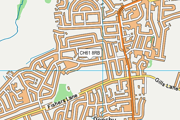 CH61 8RB map - OS VectorMap District (Ordnance Survey)