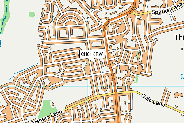 CH61 8RW map - OS VectorMap District (Ordnance Survey)