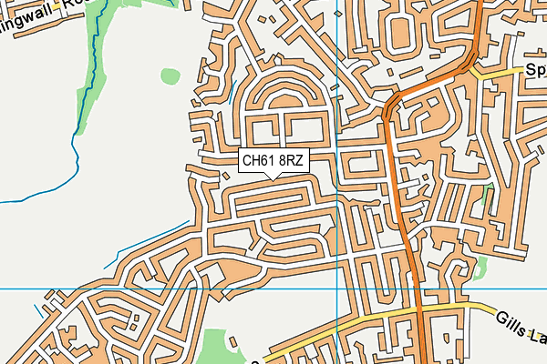 CH61 8RZ map - OS VectorMap District (Ordnance Survey)