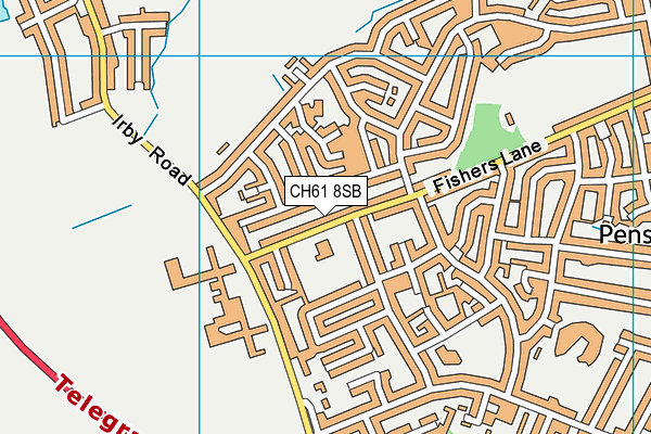 CH61 8SB map - OS VectorMap District (Ordnance Survey)