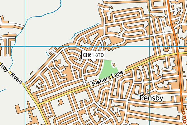 CH61 8TD map - OS VectorMap District (Ordnance Survey)