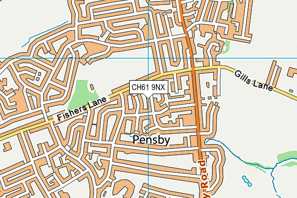 CH61 9NX map - OS VectorMap District (Ordnance Survey)