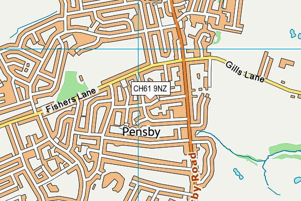 CH61 9NZ map - OS VectorMap District (Ordnance Survey)