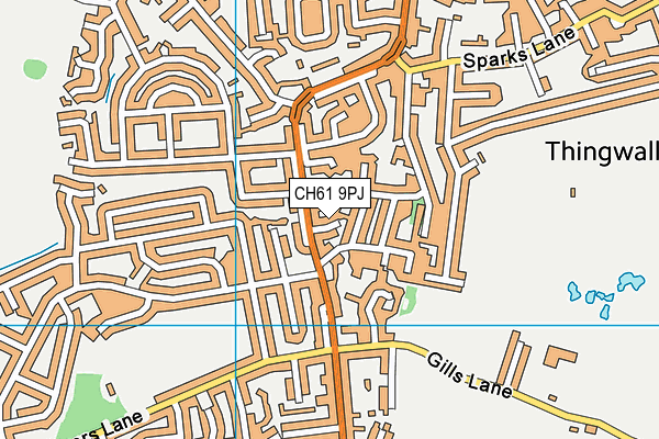 CH61 9PJ map - OS VectorMap District (Ordnance Survey)