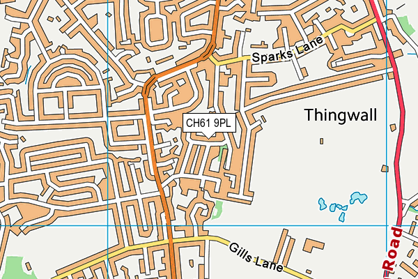 CH61 9PL map - OS VectorMap District (Ordnance Survey)