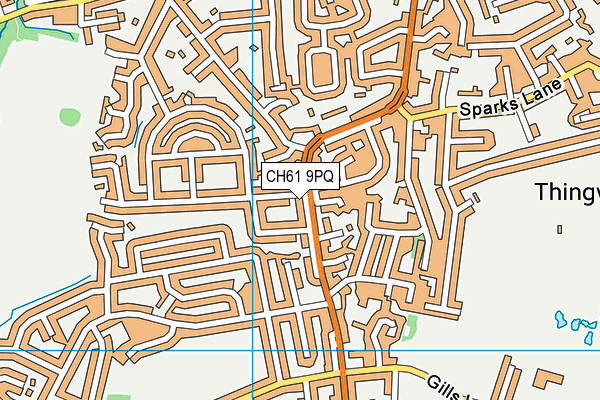 CH61 9PQ map - OS VectorMap District (Ordnance Survey)