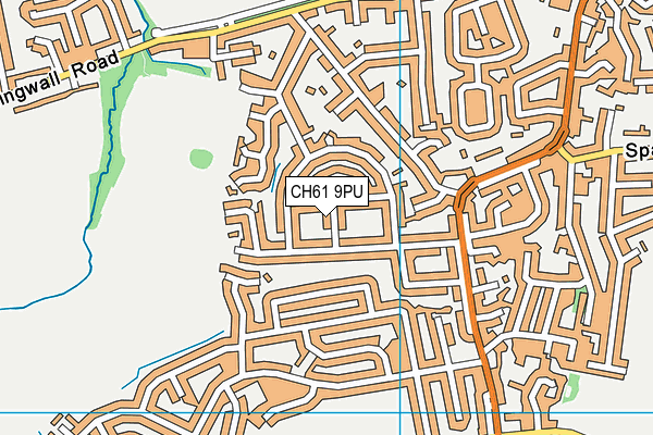 CH61 9PU map - OS VectorMap District (Ordnance Survey)