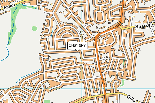 CH61 9PY map - OS VectorMap District (Ordnance Survey)