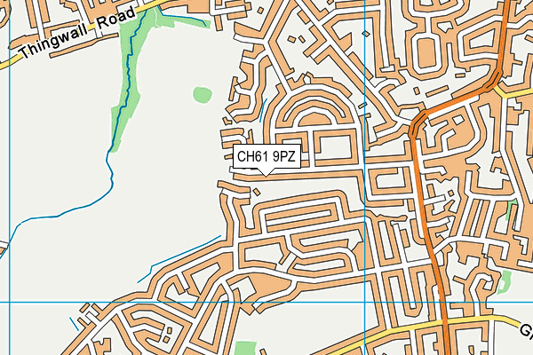 CH61 9PZ map - OS VectorMap District (Ordnance Survey)