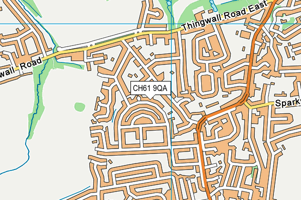 CH61 9QA map - OS VectorMap District (Ordnance Survey)