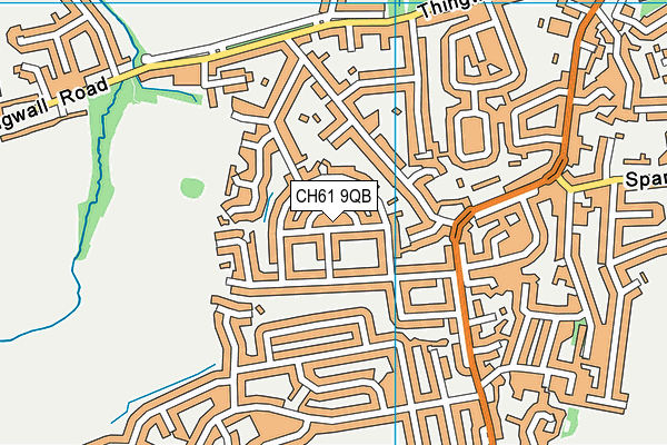 CH61 9QB map - OS VectorMap District (Ordnance Survey)