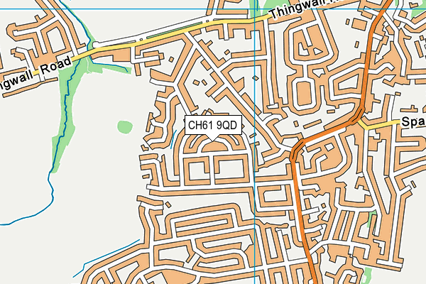 CH61 9QD map - OS VectorMap District (Ordnance Survey)