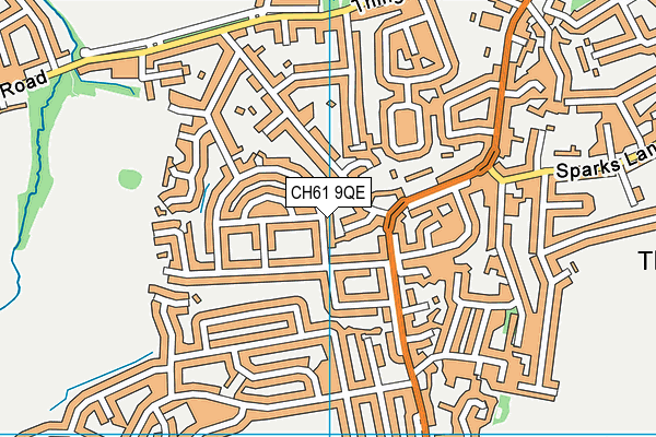 CH61 9QE map - OS VectorMap District (Ordnance Survey)