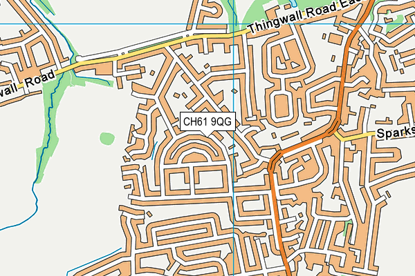 CH61 9QG map - OS VectorMap District (Ordnance Survey)